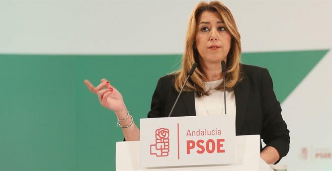 Susana Díaz, este lunes en Sevilla. EFE/ José Manuel Vidal