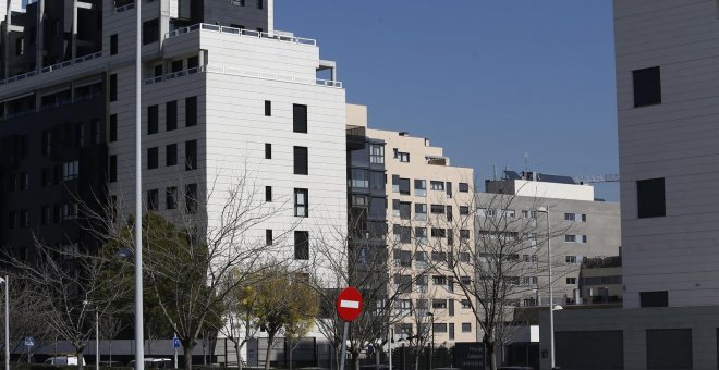 Edificios de viviendas en Madrid. E.P.