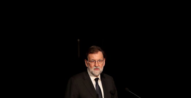 Mariano Rajoy, durante su intervención en el Museo Reina Sofía. EFE