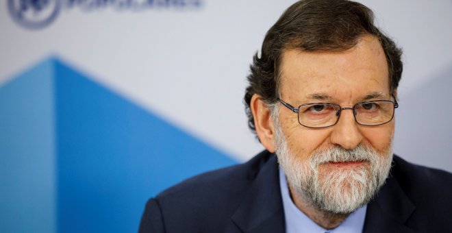 El presidente del Gobierno y del PP, Mariano Rajoy, en una reunión de la dirección del partido conservador en su sede en la madrileña calle de Génova. REUTERS/Juan Medina
