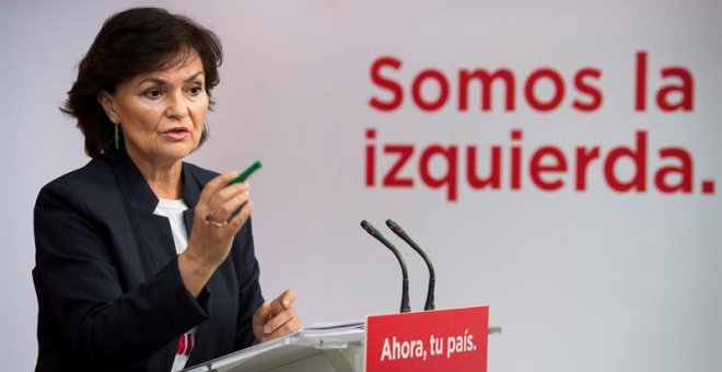 La secretaria de Igualdad del PSOE, Carmen Calvo. / EFE