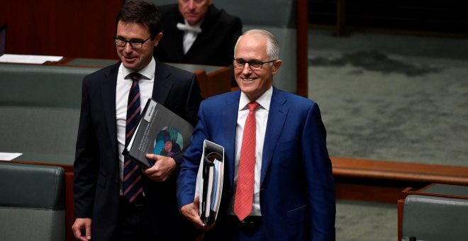 El primer ministro de Australia, Malcolm Turnbull, llega a la Cámara de Representantes. /REUTERS