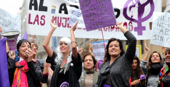 El Movimiento Feminista de Madrid celebró el  'El eventazo' para dar a conocer la huelga feminista. EFE