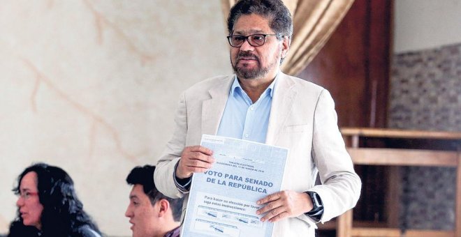 El acuerdo de paz garantizó la participación de diez representantes de las FARC, como Iván Márquez. / EFE