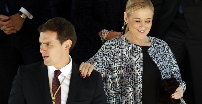 La presidenta de la Comunidad de Madrid, Cristina Cifuentes, y el presidente de Ciudadanos, Albert Rivera.EFE