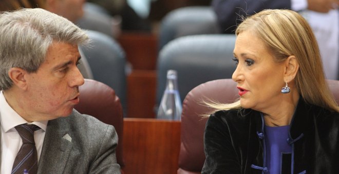 Ángel Garrido y Cristina Cifuentes, en la Asamblea de Madrid. / EP