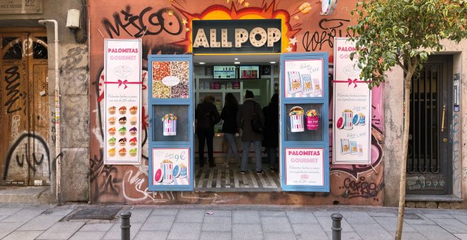 Un local en el barrio de Malasaña, en Madrid. / T.J.L.