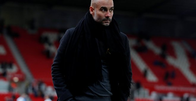 El entrenador del Manchester City, Pep Guardiola.- REUTERS