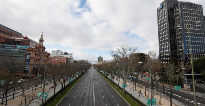 El Paseo de la Castellana, hace unos días. EFE/ Fernando Alvarado