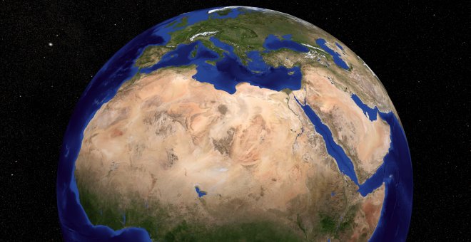 Imagen por satélite de las regiones del Sahara, el Sahel y el Sudán./NASA