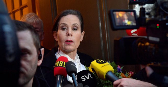 La secretaria permanente de la Academia Sueca, Sara Danius, tras su renuncia. EFE