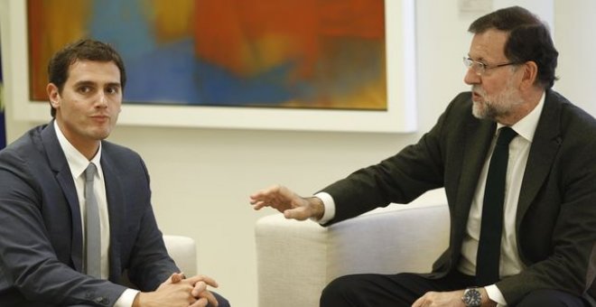Rajoy y Rivera, en una de sus reuniones pasadas. Archivo EFE.