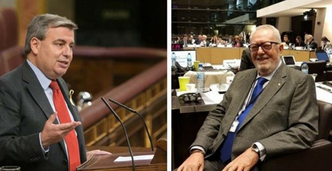 El diputado del PDeCAT Jordi Xuclá y el senador del PP Pedro Agramunt.- EP