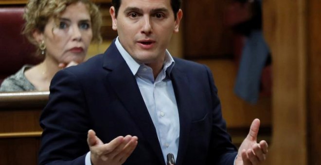 GRAF2352. MADRID, 09/05/2018.- El líder de Ciudadanos, Albert Rivera, durante la sesión de control al Gobierno hoy en el Congreso de los Diputados. EFE/ Fernando Alvarado