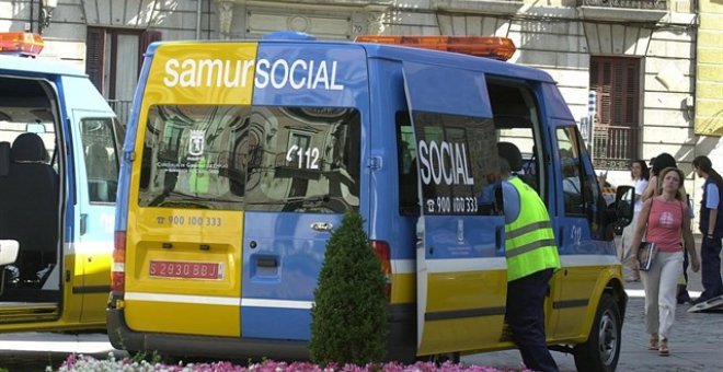 Vehículo del Samur Social del Ayuntamiento de Madrid. E.P.