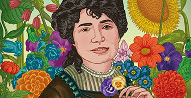 Detalle de la portada de 'Rosalía', ilustrada por Aitana Carrasco.- HOJA DE LATA