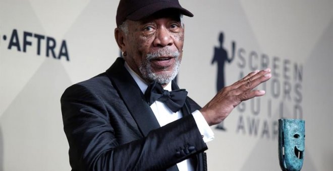 El actor estadounidense Morgan Freeman en la ceremonia de los Screen Actors Guild Awards en Los Ángeles, California. EFE/Archivo