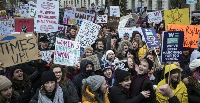 Manifestación en Londres por los derechos de la mujer- EFE