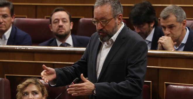 El portavoz de Ciudadanos, Juan Carlos Girauta, durante su intervención durante la sesión de control al Gobierno. /EFE