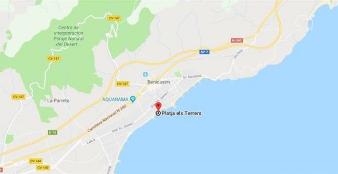Playa Els Terrers, en Benicàssim. GOOGLE MAPS