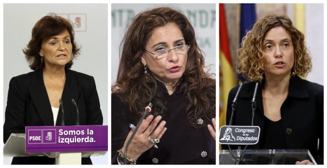Carmen Calvo será vicepresidenta y ministra de Igualdad; María Jesús Montero llevará el Ministerio de Hacienda; y Meritxell Batet será la ministra de Administraciones Públicas.