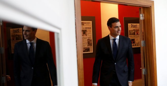 El presidente del Gobierno, Pedro Sánchez, en el Palacio de la Moncloa -  REUTERS