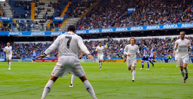 Cristiano Ronaldo celebra un gol. - AFP