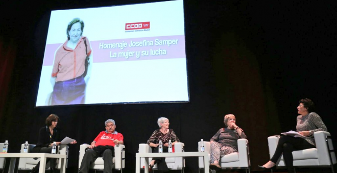 Homenaje a Josefina Samper en la sede de CCOO en Madrid. / COMISIONES OBRERAS