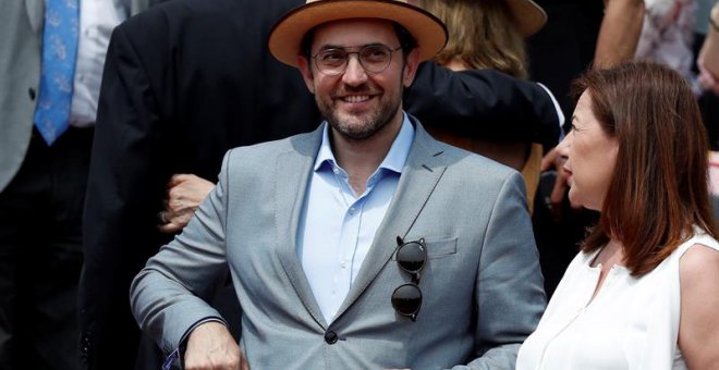 El ministro de Cultura, Màxim Huerta, durante la final de Roland Garros. /EFE