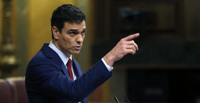 El presidente del Gobierno, Pedro Sánchez, durante una intervención en el Congreso en 2015. EFE/Archivo