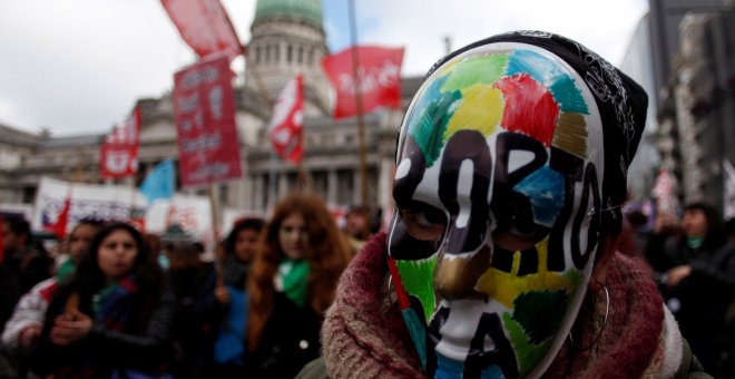 Manifestantes a favor del aborto en Buenos AIres. - REUTERS