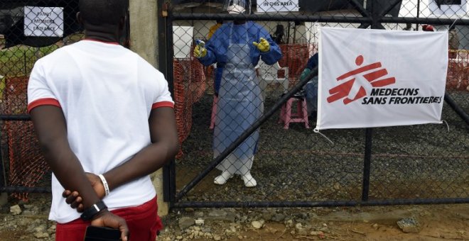 Un centro de Médicos Sin Fronteras en Liberia. - AFP