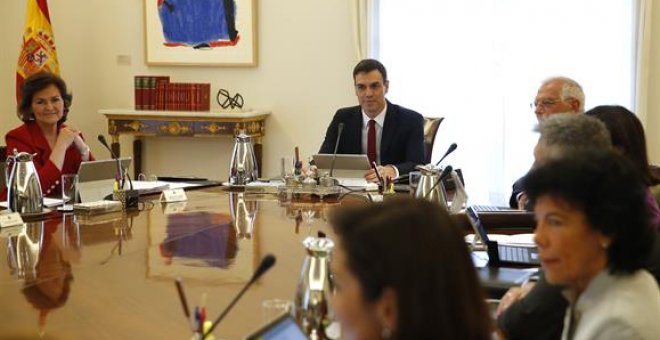 08/06/2018 El jefe del Ejecutivo, Pedro Sánchez, preside el primer Consejo de Ministras y Ministros de su Gabinete. MONCLOA/J.M. Cuadrado