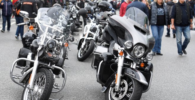 Concentración de Harley-Davidson en Hamburgo este domingo. /REUTERS