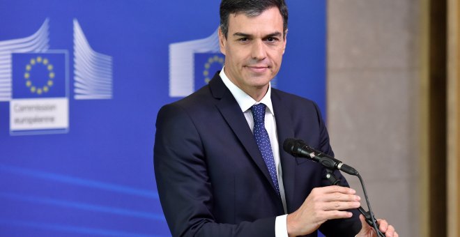 El presidente del Gobierno Pedro Sánchez tras las reunión de los líderes de la UE en Bruselas. / Reuters