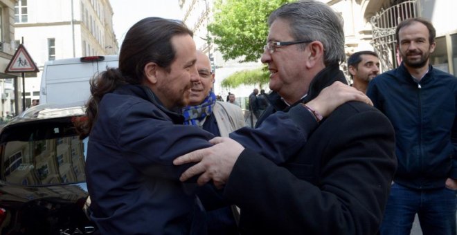 El candidato de Francia Insumisa, Jean-Luc Mélenchon, y Pablo Iglesias en Francia / DANI GAGO - Imagen de archivo