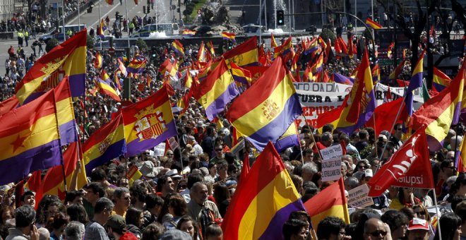 Manifestación a favor de la República en la plaza de Cibeles de Madrid. EFE/Archivo