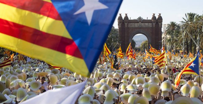 Imagen de archivo de una de las manifestaciones en Barcelona a favor de la independencia/EFE