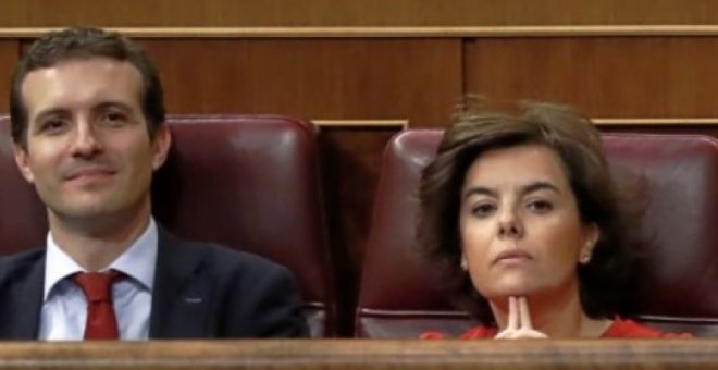 Pablo Casado y Soraya Sáenz de Santamaría / EFE