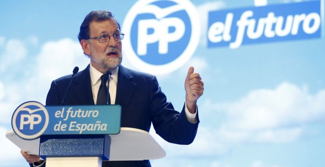 Mariano Rajoy, durante su intervención en la celebración del Congreso Nacional del Partido Popular. EFE/J.P.GANDUL