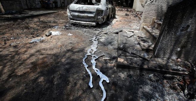 Una zona arrasada por los incendios en la ciudad de Mati,(Grecia). (SIMELA PANTZARTZI | EFE)