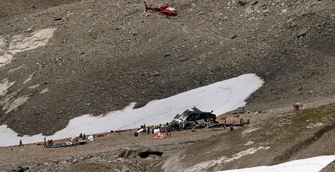 Vista general de los restos del avión Junkers Ju-52./REUTERS