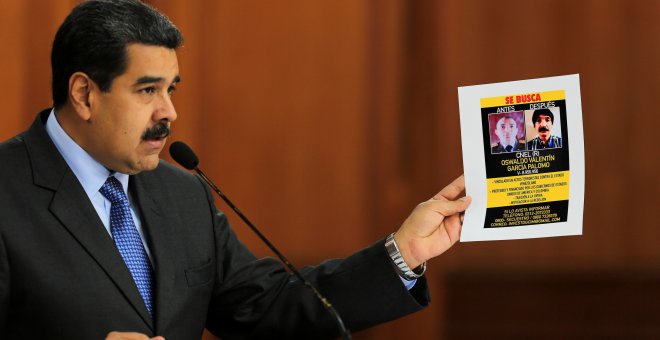 Maduro muestra las fotografías de los opositores a los que culpa del atentado - REUTERS