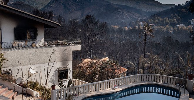 Imagen de la devastación en Llutxent. GREENPEACE / PEDRO ARMESTRE