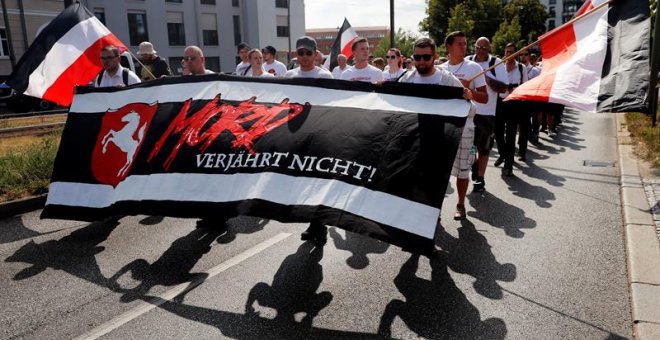 Manifestación en Berlín de neonazis. EFE/EPA/FELIPE TRUEBA