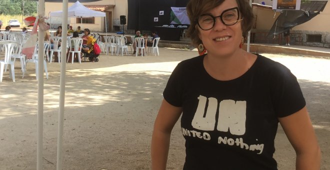 La regidora de la CUP, Eulàlia Reguant, a la Universitat d'Estiu d'Anticapitalistes, a La Granja / MD