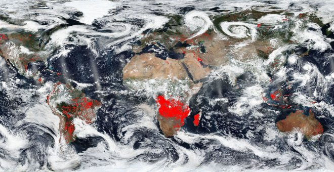 Recientes imágenes de la NASA, que detectan los puntos del planeta en los que se producen incendios, dna una idea de la dimensión de la destrucción que provoca el fuego. Los incendios son, en gran medida, causados por el hombre y si bien ayudan a mejorar