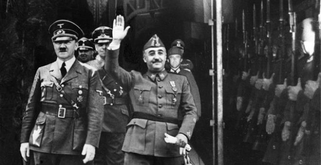 Franco junto a Hitler. ARCHIVO
