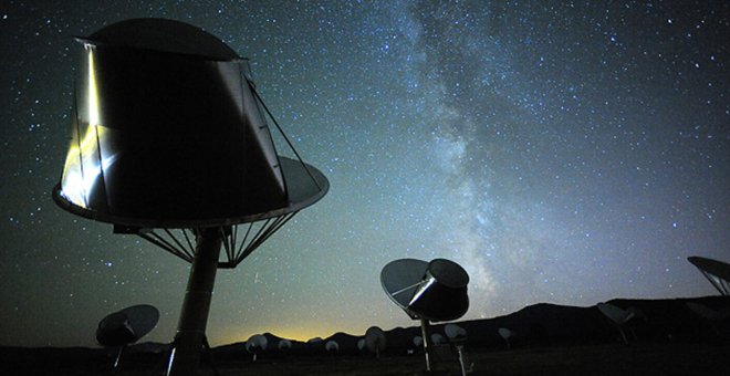 Conjunto de radiotelescopios Allen, en California, dedicados a detectar señales de vida inteligente./SETI/SETH SHOSTAK