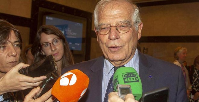 El ministro español de Asuntos Exteriores, Josep Borrell, atiende a la prensa en Nueva York (EEUU) | (MIGUEL RAJMIL | EFE)